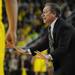 Michigan State head coach Tom Izzo works the sideline during the first half at Crisler Center on Sunday, March 3, 2013. Melanie Maxwell I AnnArbor.com